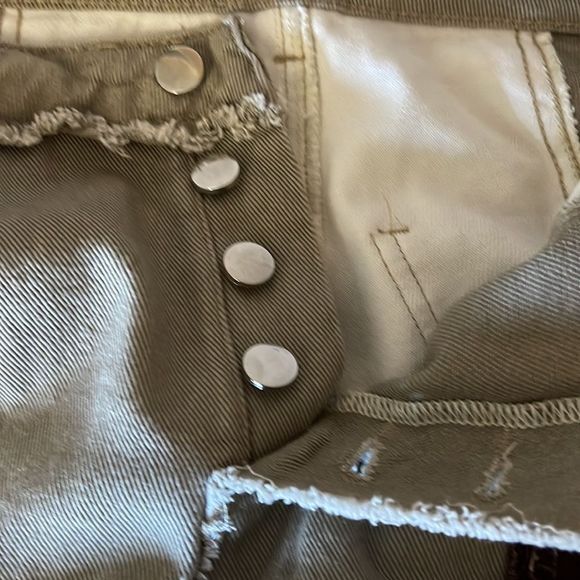 Brown khaki and white Patchwork Jeans size medium - Picture 5 of 6